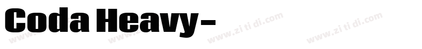 Coda Heavy字体转换